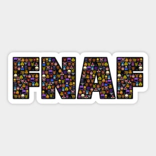 FNAF Typography Pixel Art Sticker